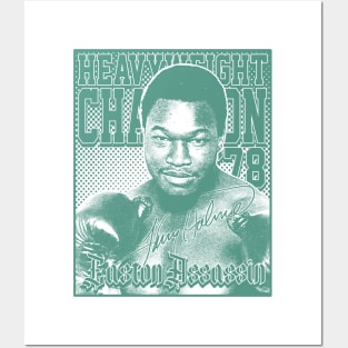 Larry Holmes Retro Green Posters and Art